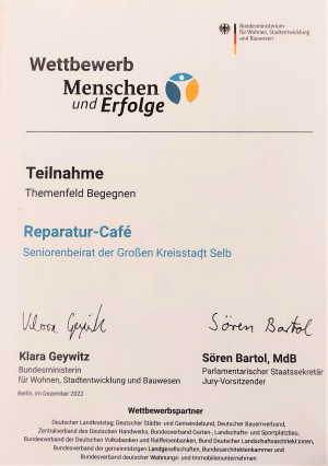 Rep-Café Urkunde