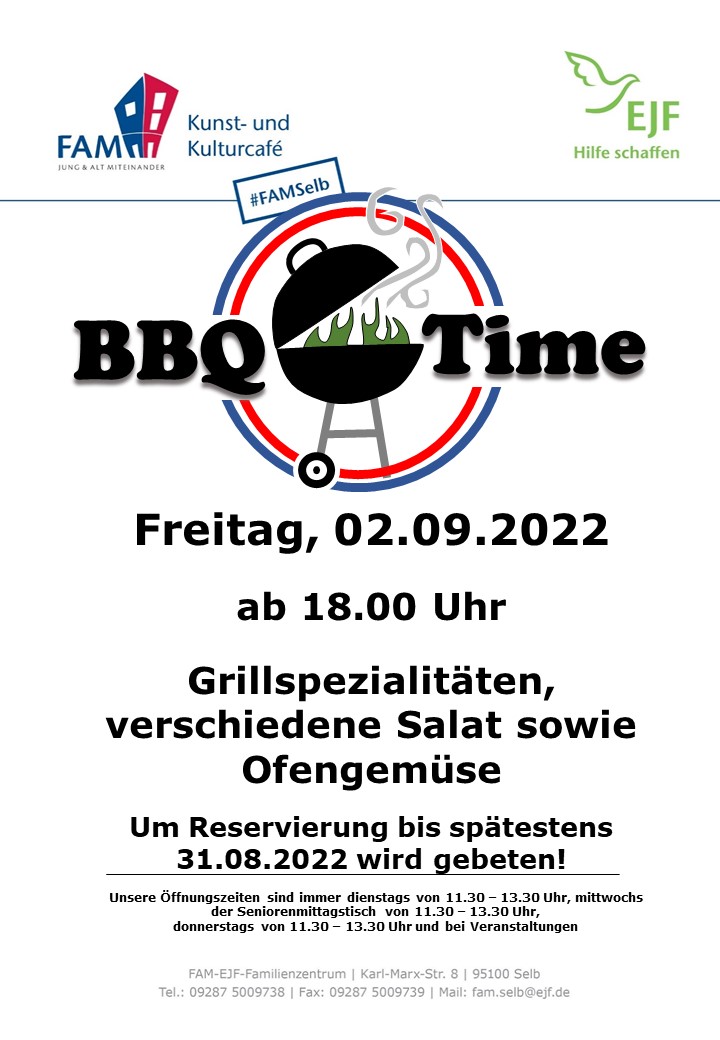 Einladung Barbecue im FAM 09-2022