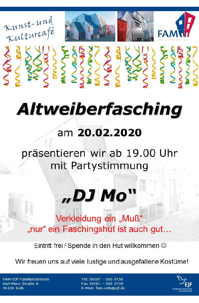 Einladung Altweiberfasching